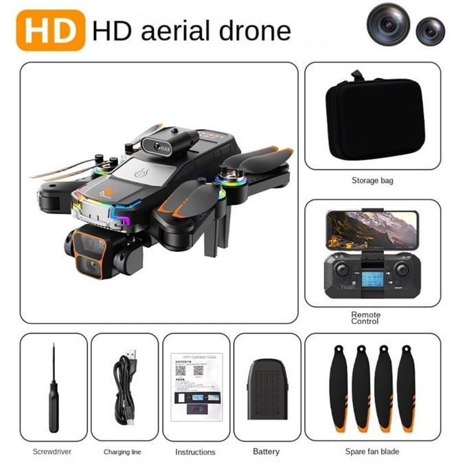 JS39 Drone, Akıllı 4K Uzaktan Kumandalı, Fırçasız motorlu Engel Kaçınma, Çift lens Korumalı Drone