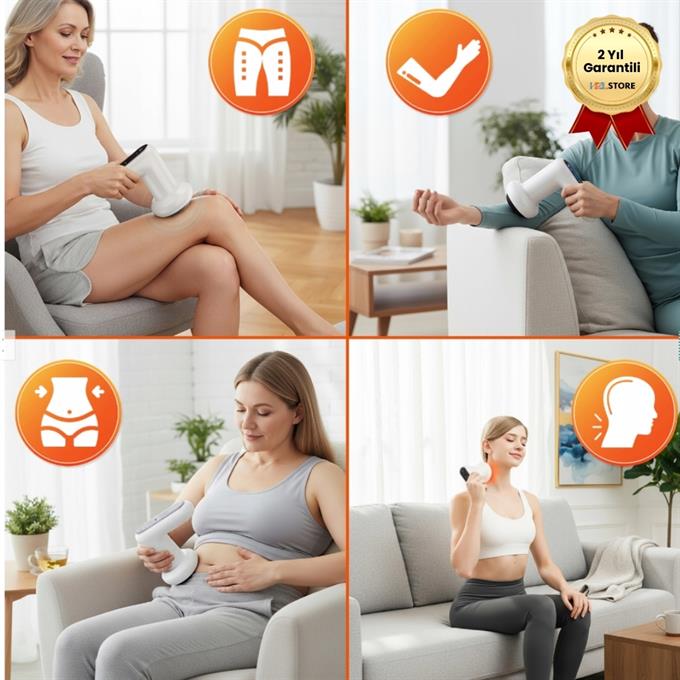 Kadınlara Özel Antiselülit Masaj Cihazı – Vücut Şekillendirici İncelme Masaj Aleti Spa (5-in-1, Şarjlı)