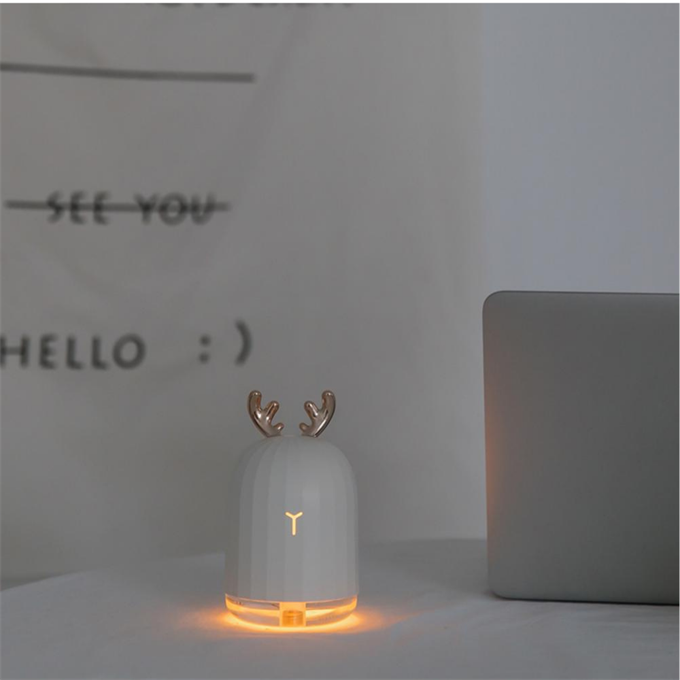 Kuru Ortamı Nemlendiren Geyikli Led Işıklı Hava Nemlendirici Buhar Makinesi Lovely Humidifier