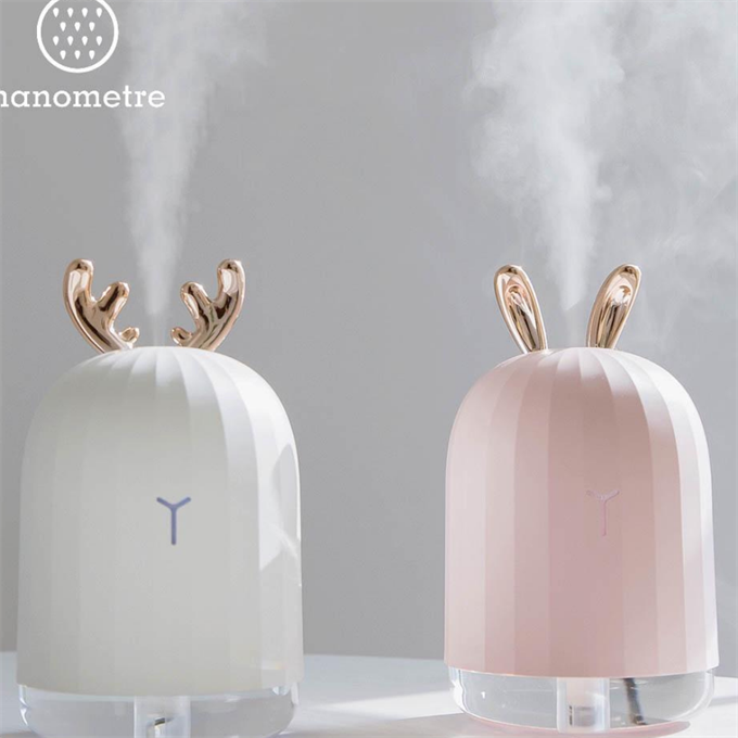 Kuru Ortamı Nemlendiren Geyikli Led Işıklı Hava Nemlendirici Buhar Makinesi Lovely Humidifier