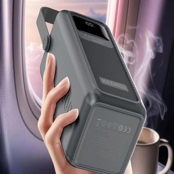 50.000mAh Dijital Göstergeli Çoklu Kablolu Taşınabilir 22.5W Hızlı Şarjlı 3 Mod Fenerli Powerbank Kamp Uyumlu Dayanıklı 5 Cihazı Aynı Anda Şarj Edebilir
