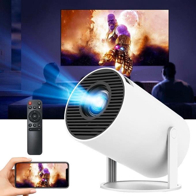 Akıllı Android Projektör – 300 İnç Ekran, 4K UHD Destekli, Wi-Fi 2.4G/5G, 4D Keystone