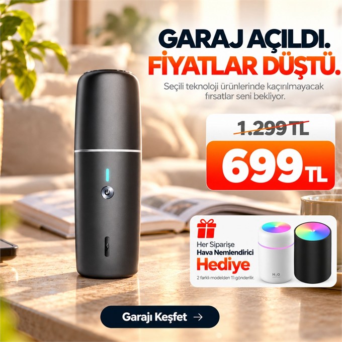 OUTLET/TEŞHİR Mini Portatif Şarjlı El Süpürgesi