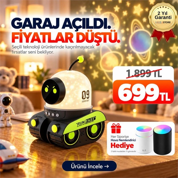 OUTLET/TEŞHİR ROBOT SPACEWALKER Akıllı Yürüyen Işıklı Müzikli Oyuncak Robot, Hareketli Kollar, Ses Efektleri, Çocuk Eğitim ve Eğlence Robotu  
