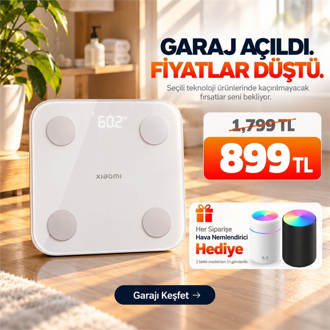 OUTLET/TEŞHİR Xiaomi Mi Body Composition Scale S400 Yeni Nesil Akıllıl Bluetooth Çift Frekanslı Baskül Tartı