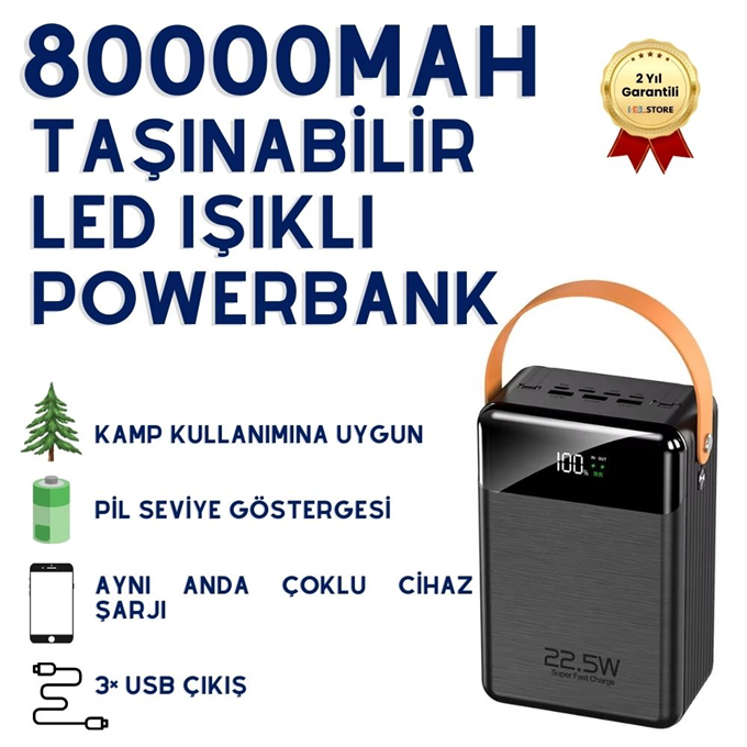 P08-80000Mah Taşınabilir Powerbank