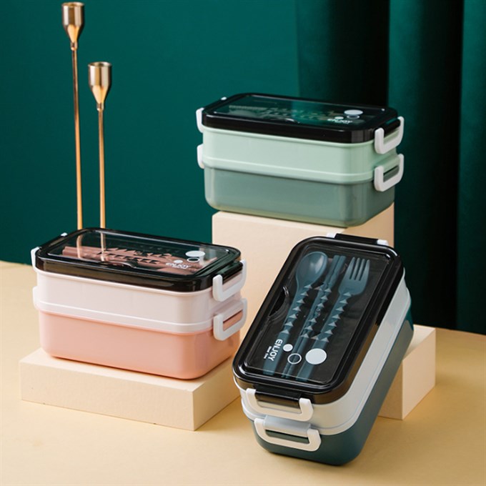 Yeşil Paslanmaz Çelik 3 Katlı Yemek Taşıma Kabı Isı Yalıtımlı Lunch Box