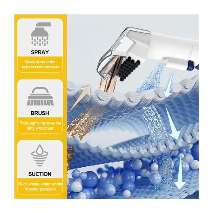 Portable Carpet Cleaner, Halı Koltuk Yıkama Makinesi, Güçlü Leke Çıkarıcı, Derinlemesine Temizlik ve Vakumlu Su Çekme Özellikli Profesyonel Temizlik Cihazı
