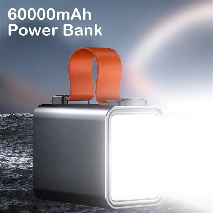 Powerbank 60.000 mAh 100W Hızlı Şarj Type-C Dijital Ekranlı Taşınabilir Güç Kaynağı