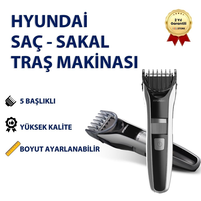 Profesyonel Şarjlı Kablosuz Saç, Sakal, Ense, Tüy Alma 5i 1 Arada Tıraş Makinası   