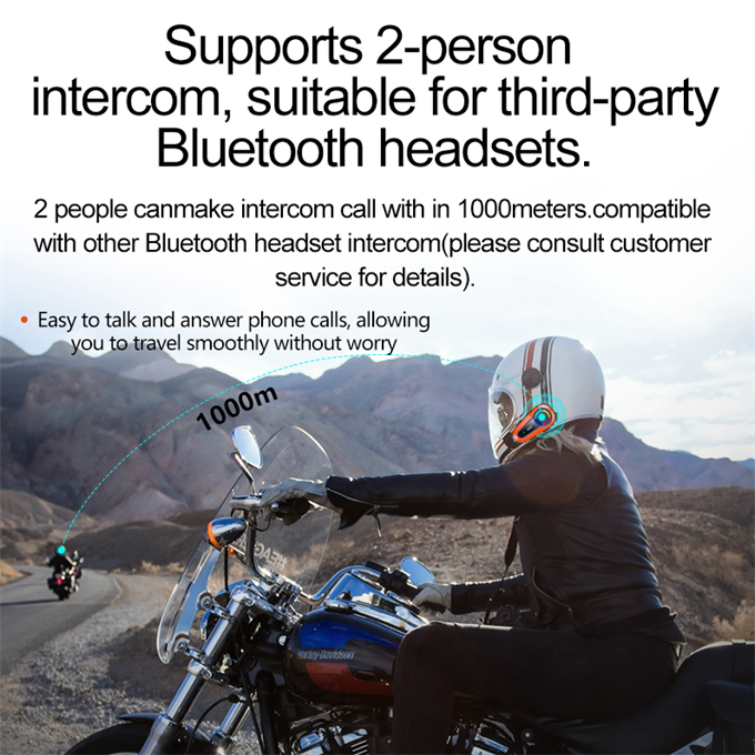 Motosiklet Kask Bluetooth İntercom Çift Kişi Görüşme Destekli Kulaklık 