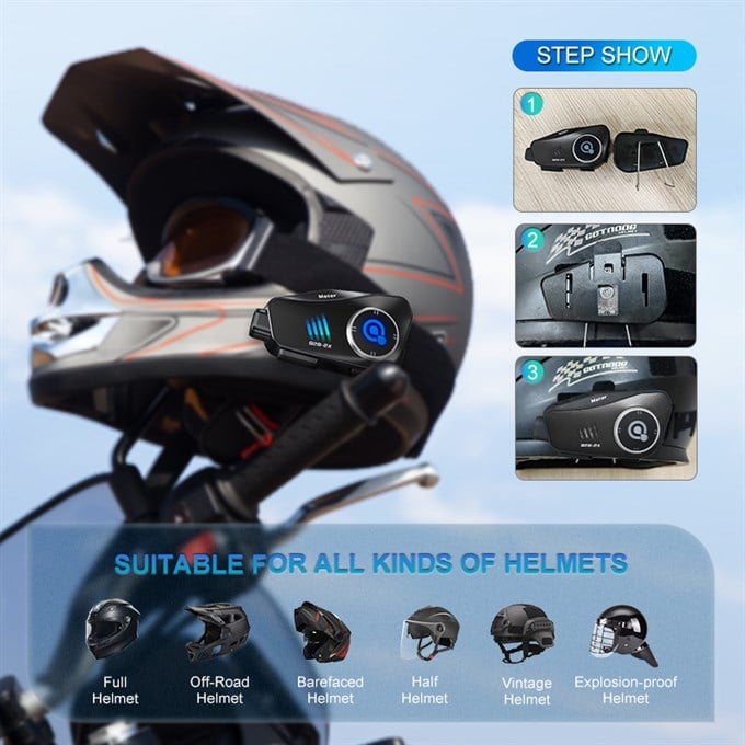  Motosiklet Kask Bluetooth Kulaklık 1080P Kamera Destekli