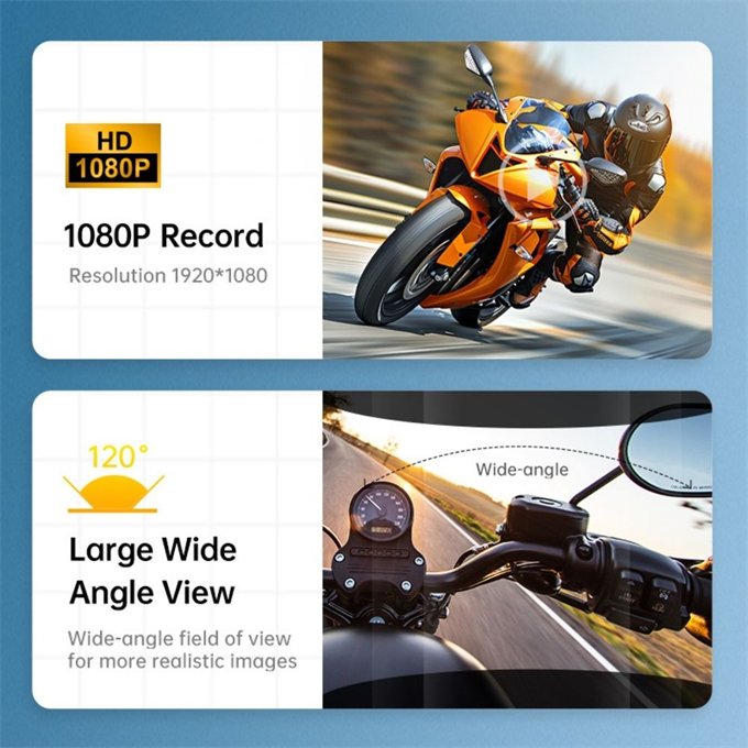 q29 1080P Kameralı Motosiklet Bluetooth Intercom Kask Kulaklığı