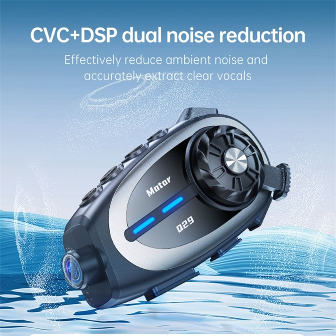 q29 1080P Kameralı Motosiklet Bluetooth Intercom Kask Kulaklığı