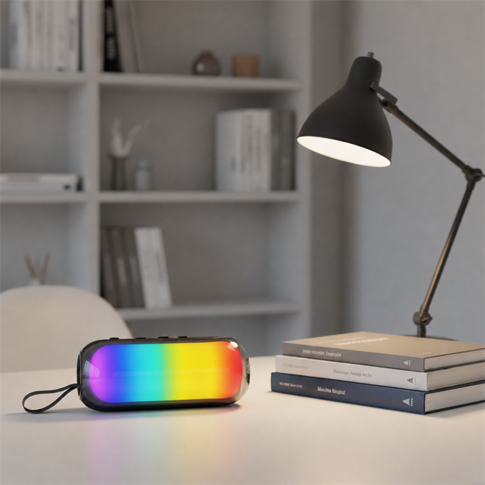 RGB Işıklı TWS Bluetooth Hoparlör 1800mAh Type-C Şarjlı Taşınabilir Speaker