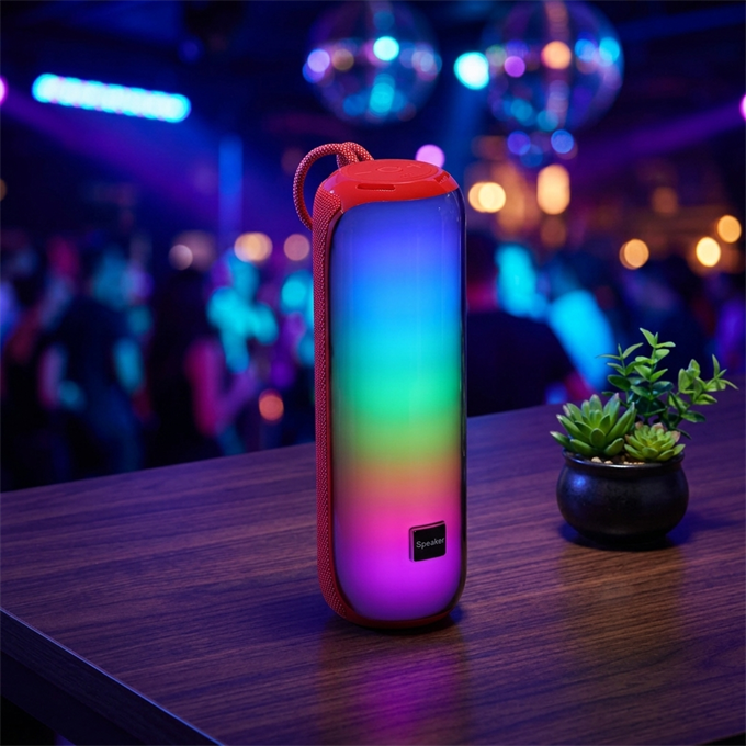 RGB Işıklı TWS Bluetooth Hoparlör 1800mAh Type-C Şarjlı Taşınabilir Speaker