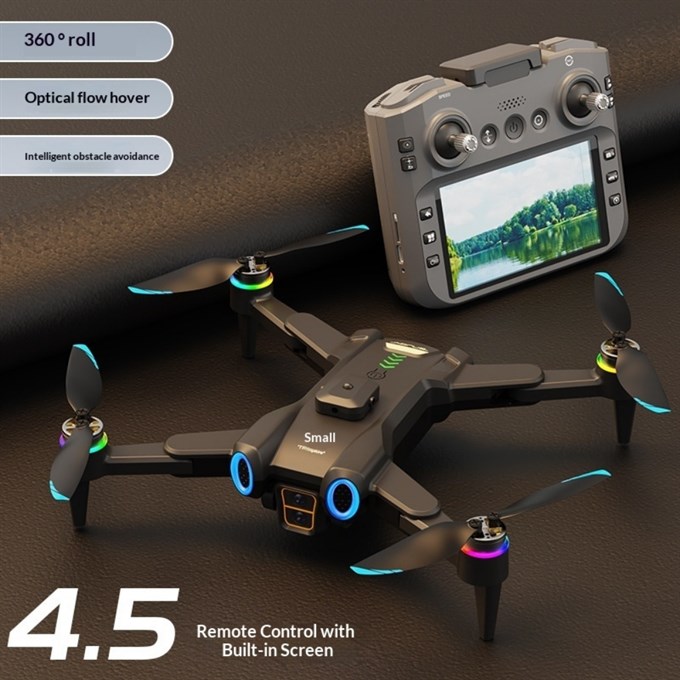 T16  Drone 4K Çift Kameralı Büyük Ekran Kumandalı WiFi FPV 360° Engel Algılama Katlanabilir Drone
