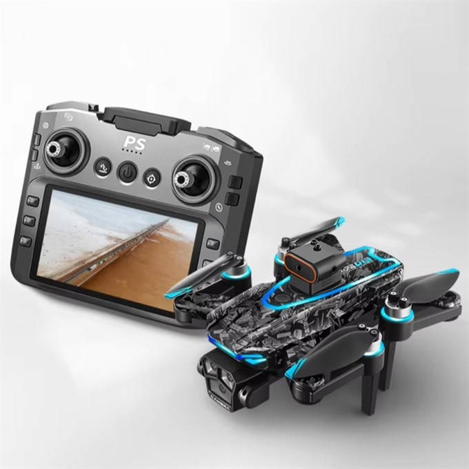 T2 Pro  Drone 4K Üç Kameralı GPS WiFi FPV 360° Engel Algılama Büyük Ekran Kumandalı Katlanabilir Drone