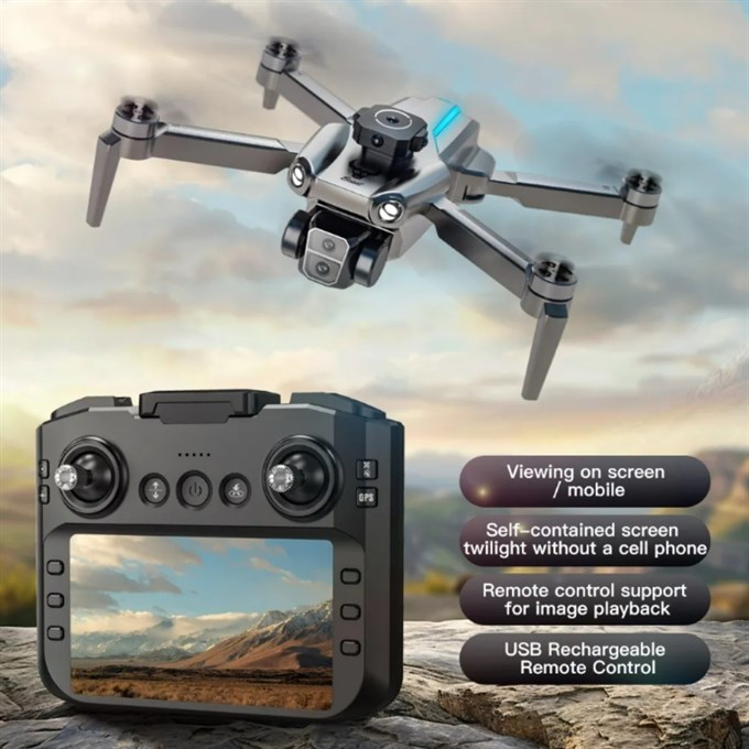 T7 Pro Drone 4K Çift Kameralı GPS WiFi FPV 360° Engel Algılama Katlanabilir Drone
