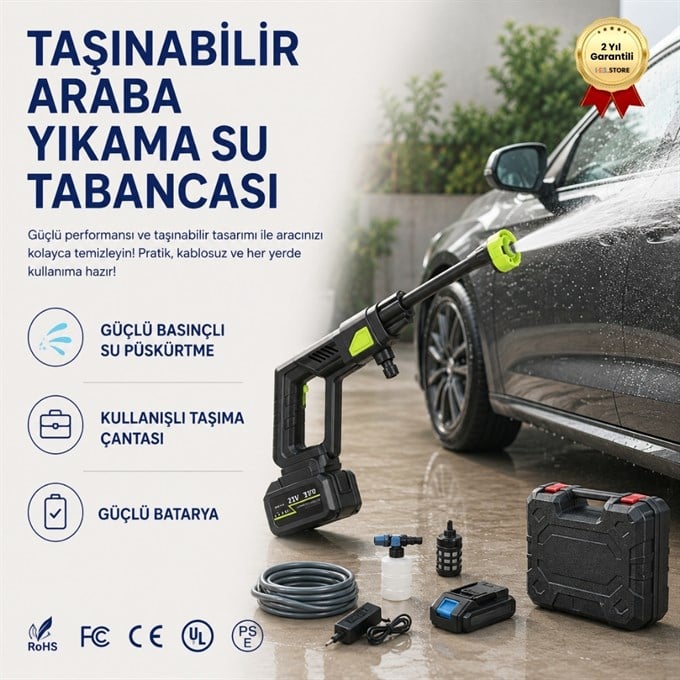 Taşınabilir  Araba Yıkama Su Tabancası