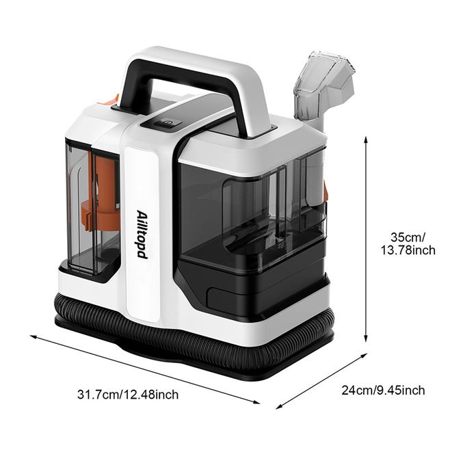Portable Carpet Cleaner, Halı Koltuk Yıkama Makinesi, Güçlü Leke Çıkarıcı, Derinlemesine Temizlik ve Vakumlu Su Çekme Özellikli Profesyonel Temizlik Cihazı