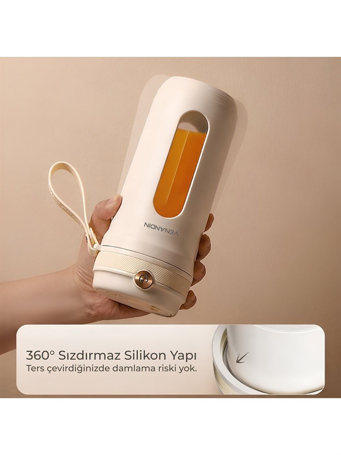 Taşınabilir Şarjlı Smoothie 350ml USB Şarjlı Kablosuz Mini Blender