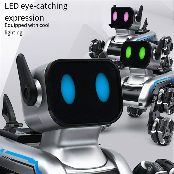 OUTLET/TEŞHİR Uzaktan Kumandalı Akıllı, Eğitici Sesli Işıklı Akrobat Robot Köpek
