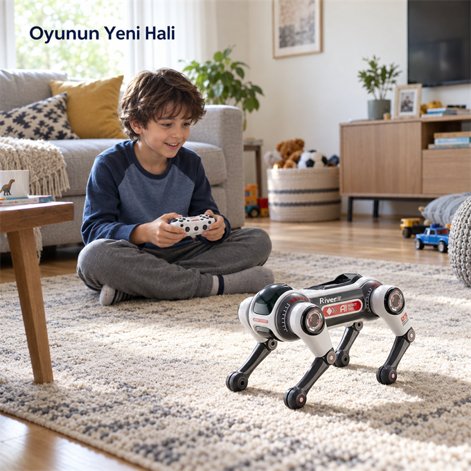 Uzaktan Kumandalı Yapay Zekâ Ses Kontrollü Akrobatik Robot Köpek Oyuncak