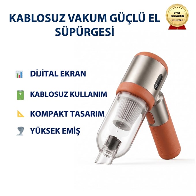 V001 22000Pa Kablosuz Vakumlu El Süpürgesi  