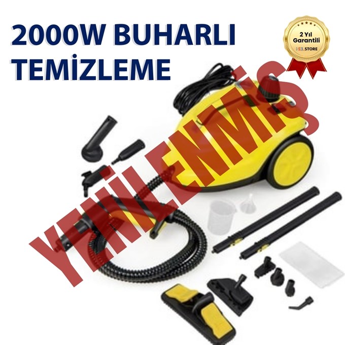Yenilenmiş - 2000W 2L Profesyonel Buharlı Temizleme Makinesi – Yüksek Basınç, Derinlemesine Hijyen, Çok Amaçlı Buhar Temizleyici