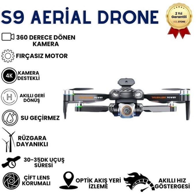 Yenilenmiş S9 4K Kamera Drone Uzaktan Kumandalı Mini Quadcopter Çocuklar İçin Uygun, Katlanabilir, RC Drone
