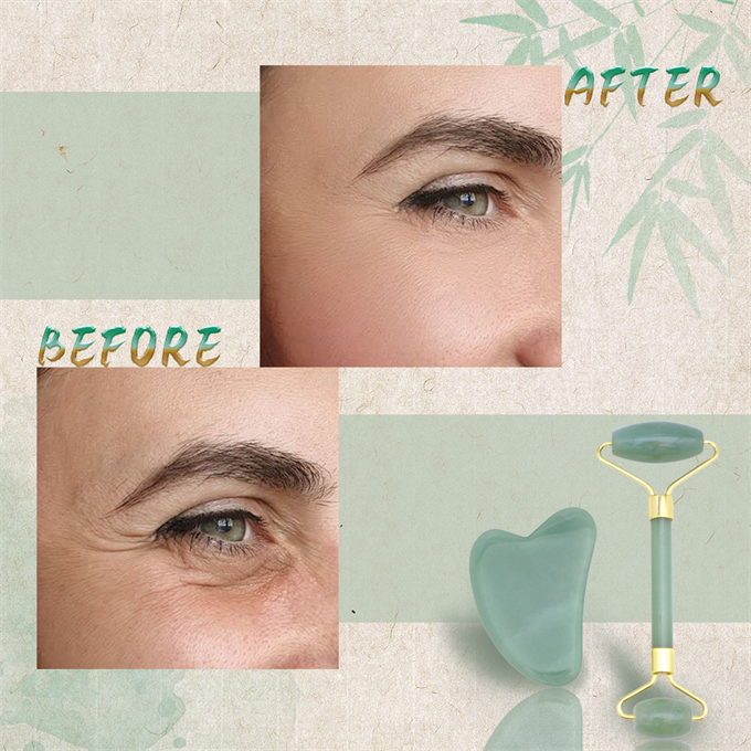 Yeşil Kuvars Yüz Roller ve Gua Sha Seti