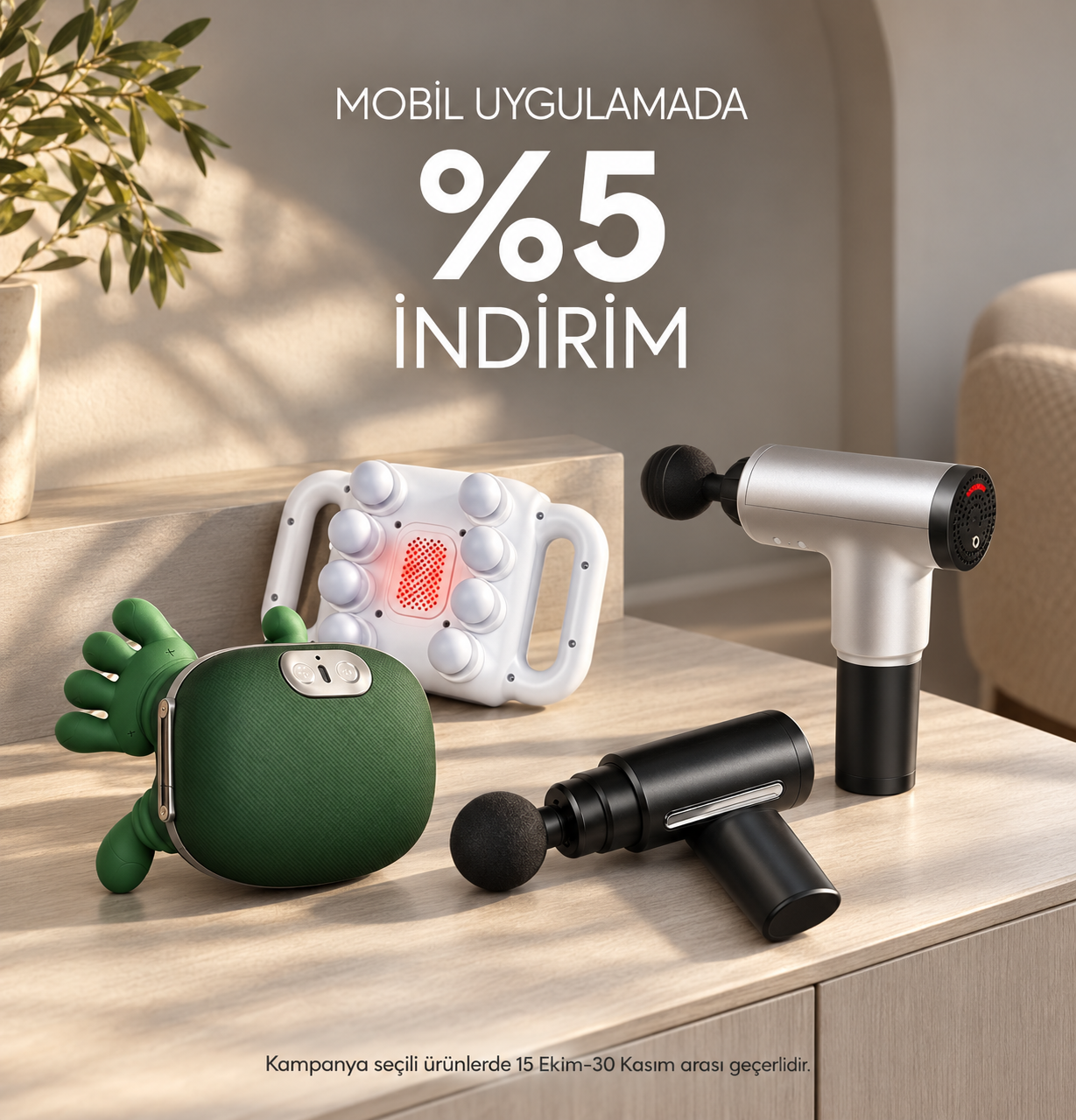 Mobil uygulamada %5 indirim