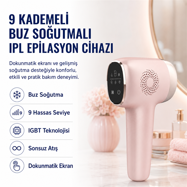 VENANDIN Novara LumiX Buz Soğutmalı IPL Epilasyon Cihazı - 9