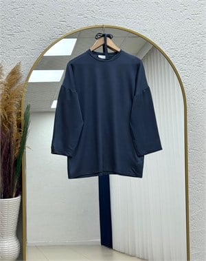 Şahyar Kol Etiketli Salaş Tunik-NA855 Antrasit