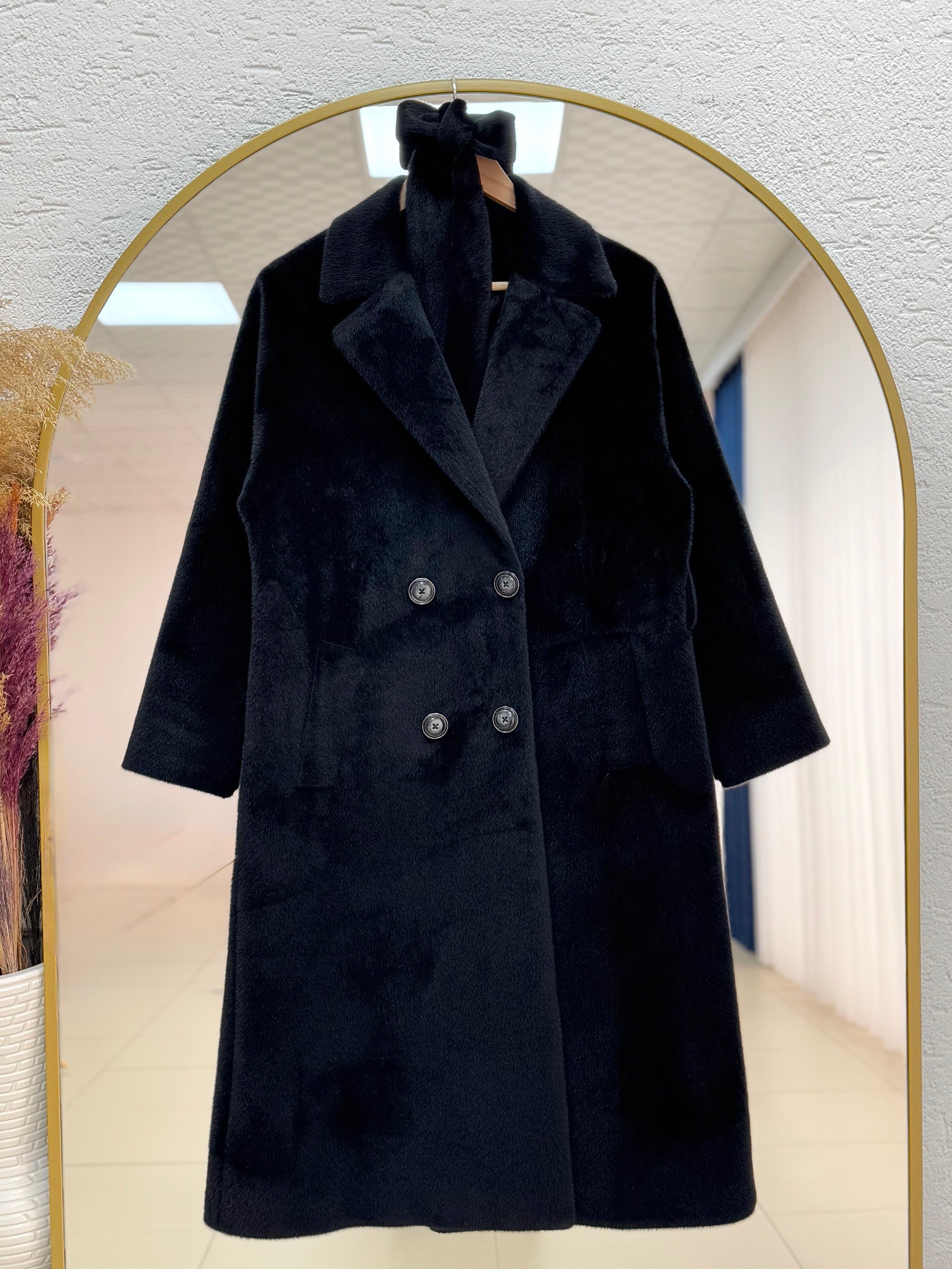 Alondra Fox Astarlı Kaban-ZŞ5051 Siyah