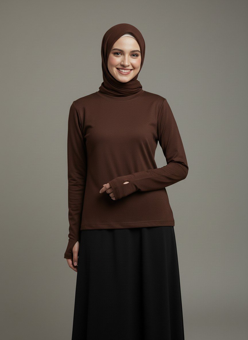 Atina Parmak Geçirmeli Badi-EE173 Kahve