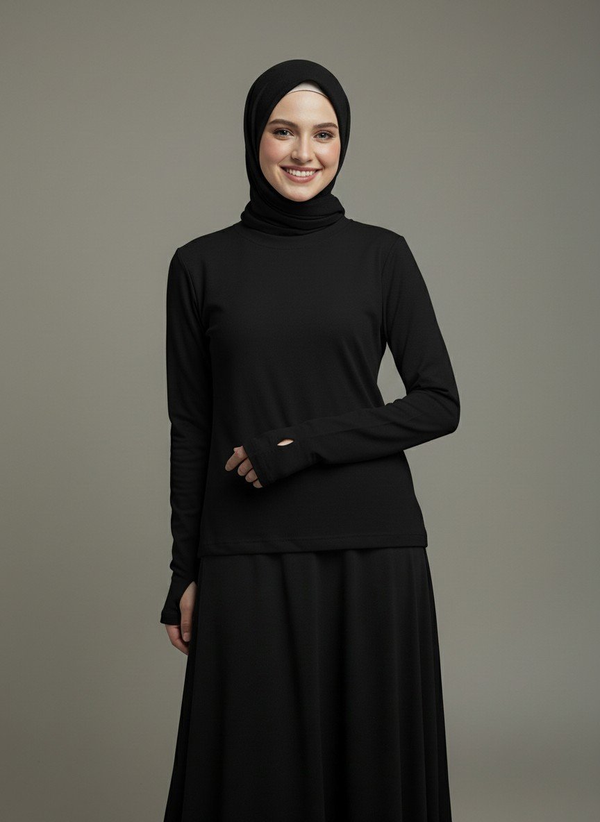 Atina Parmak Geçirmeli Badi-EE173 Siyah