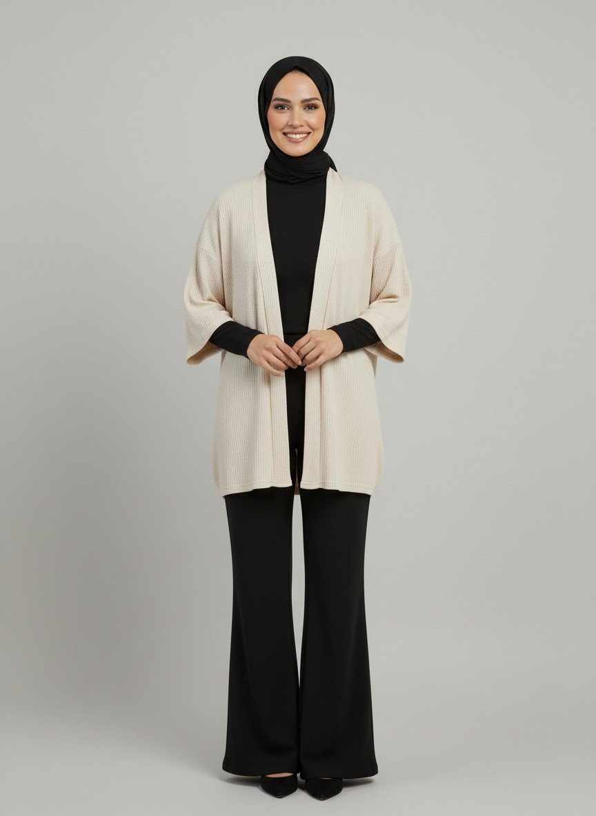 Barisha Örme Hırka-TN0001 Taş