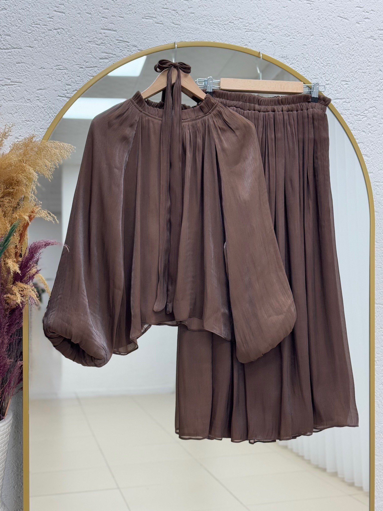 Barrie Balon Kol Janjan Etekli Takım-GE794 Kahve