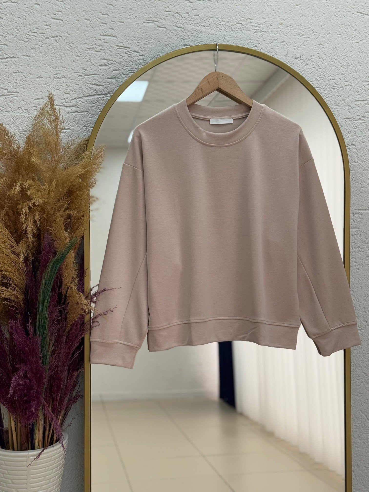 Bengi Kolu Dikişli İki İp Kısa Sweat-Zİ4009 Taş