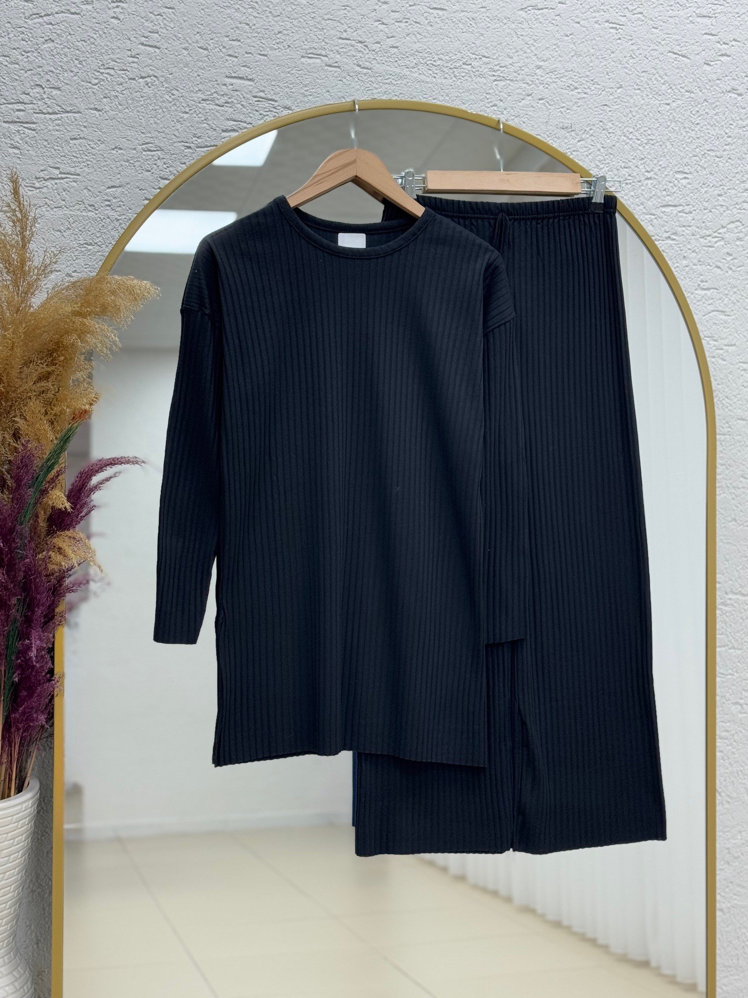 Camita Fitilli Pantolonlu Takım-AE1700 Siyah