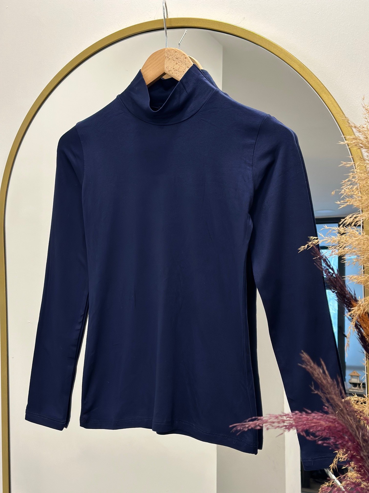 Esin Yarım Balıkçı Uzun Kol Penye Badi-EE123 Lacivert