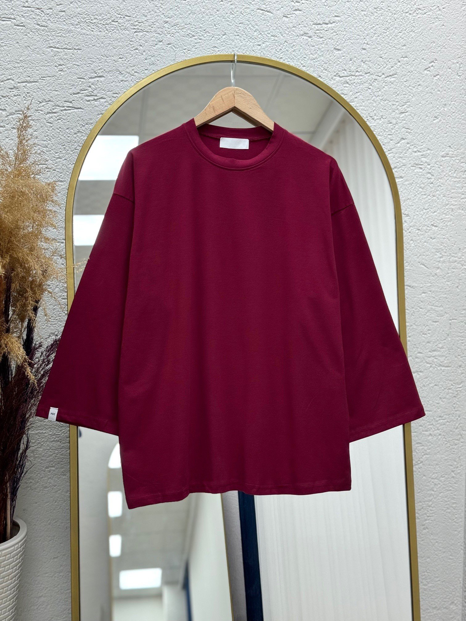 Gavoria Düz Penye Tunik-MA7451 Bordo