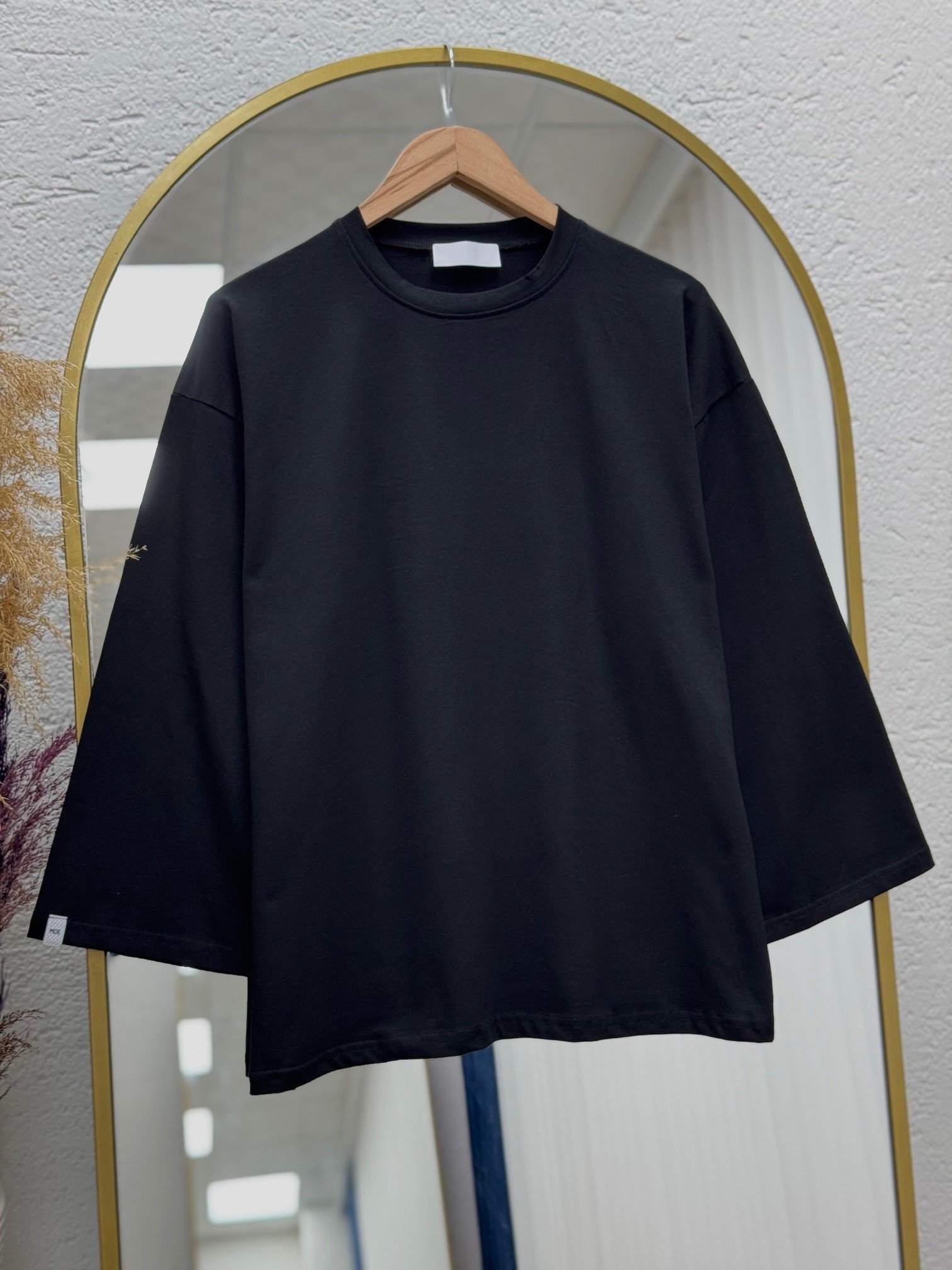 Gavoria Düz Penye Tunik-MA7451 Siyah