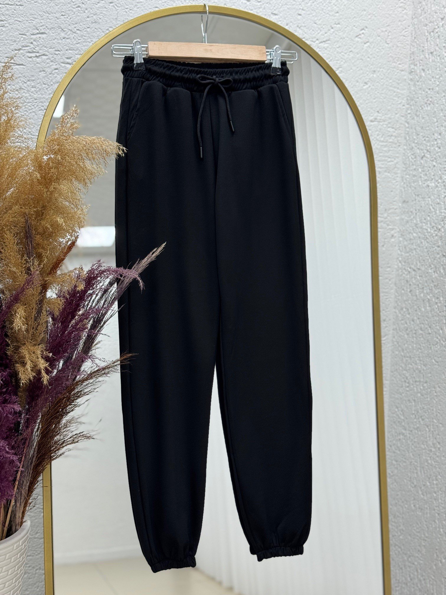 Karedra Paça Lastikli İki İp Eşofman-MT5685 Siyah