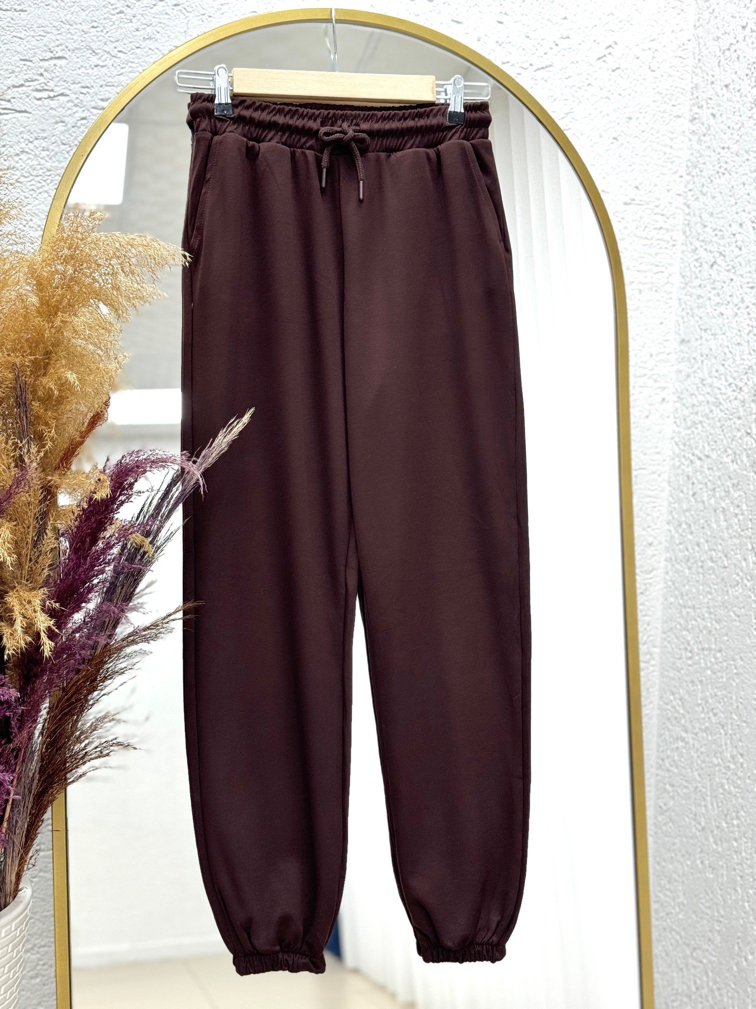 Karedra Paça Lastikli İki İp Eşofman-MT5685 Kahve