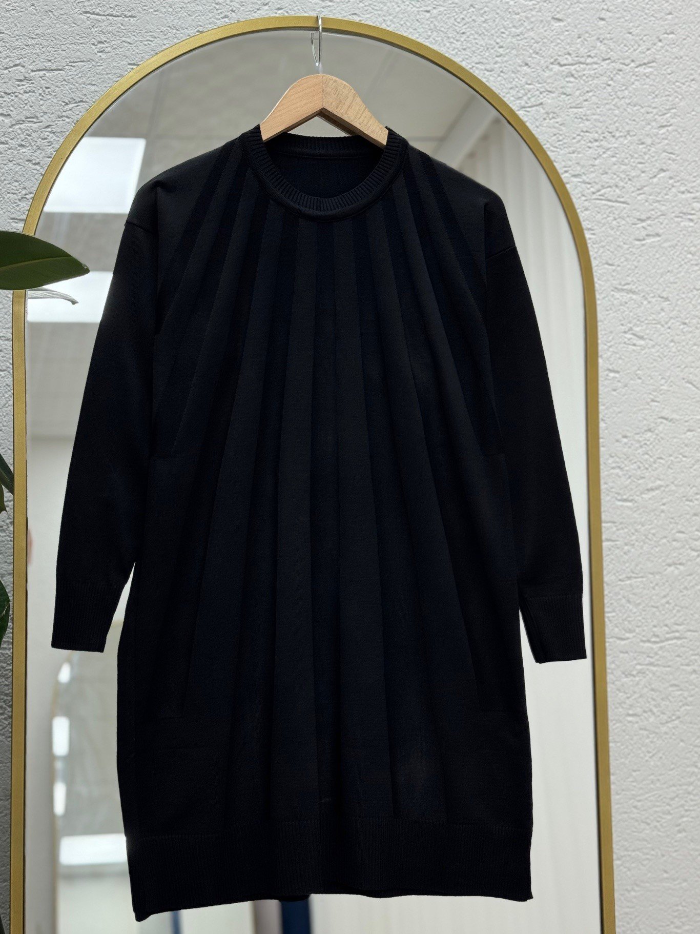 Lamista Kendinden Geçişli Soğuk İp Tunik-SY3190 Siyah