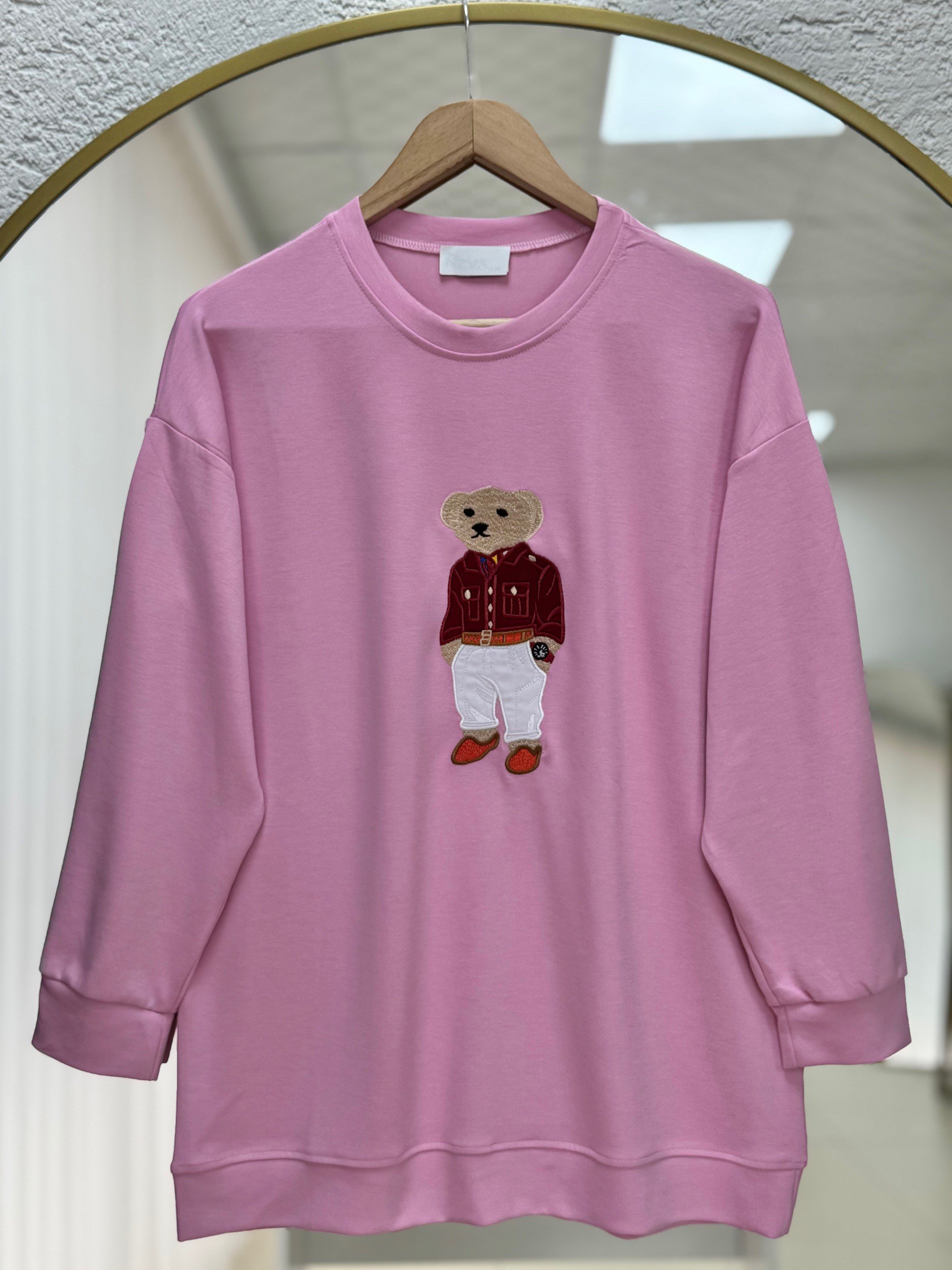 Lamonia Ayıcık Nakışlı Sweet-NA819 Pembe