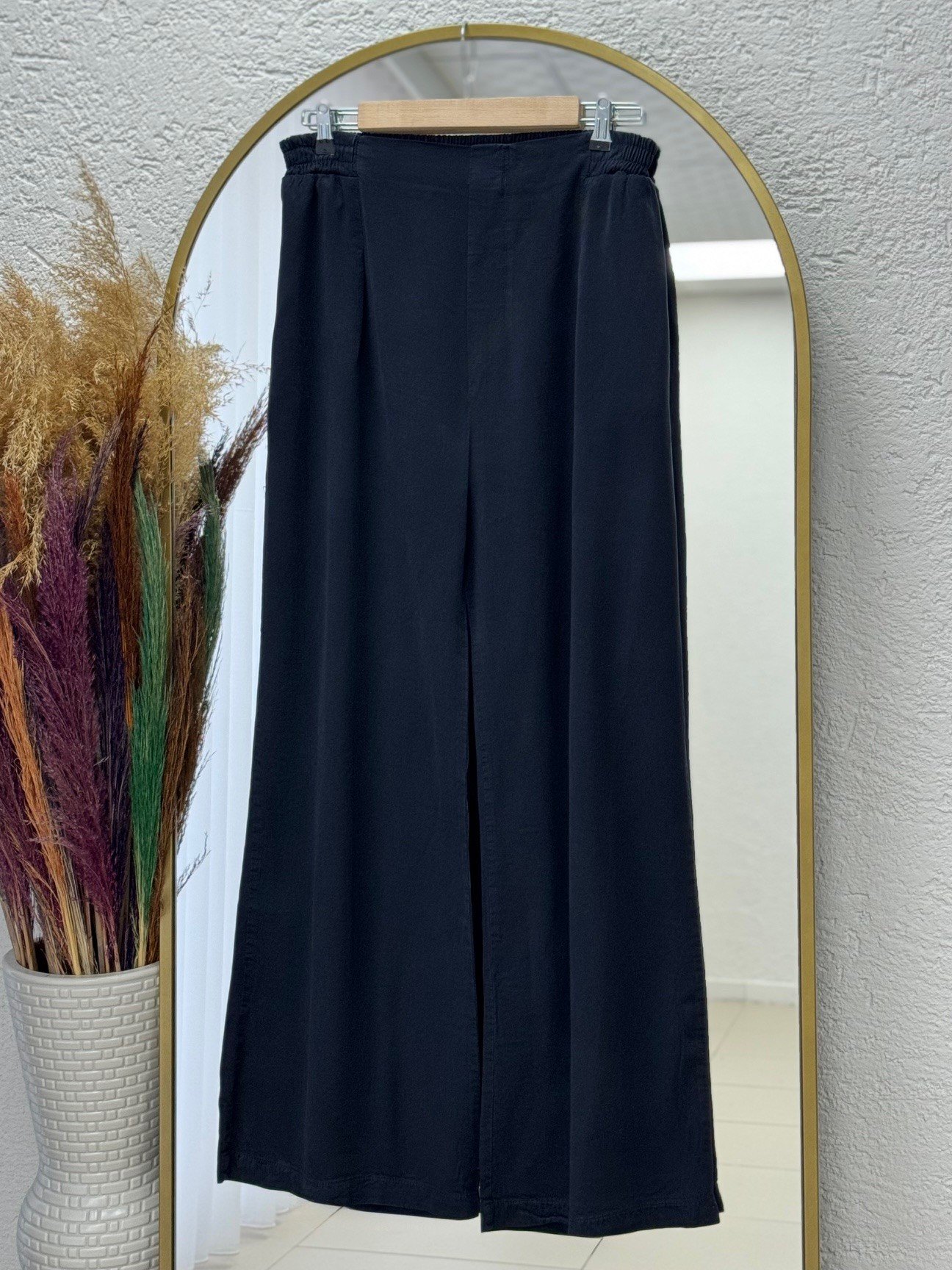 Meluna Relax Keten Pantolon-XE706 Lacivert